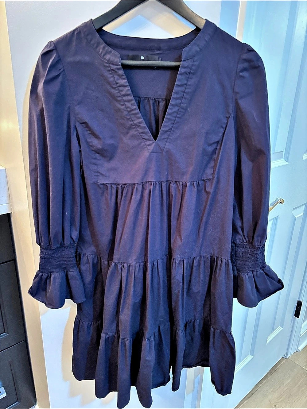 Pomander Place Navy Cotton Poplin Kenzo Dress Kenzo Mini Dress in Blue Size